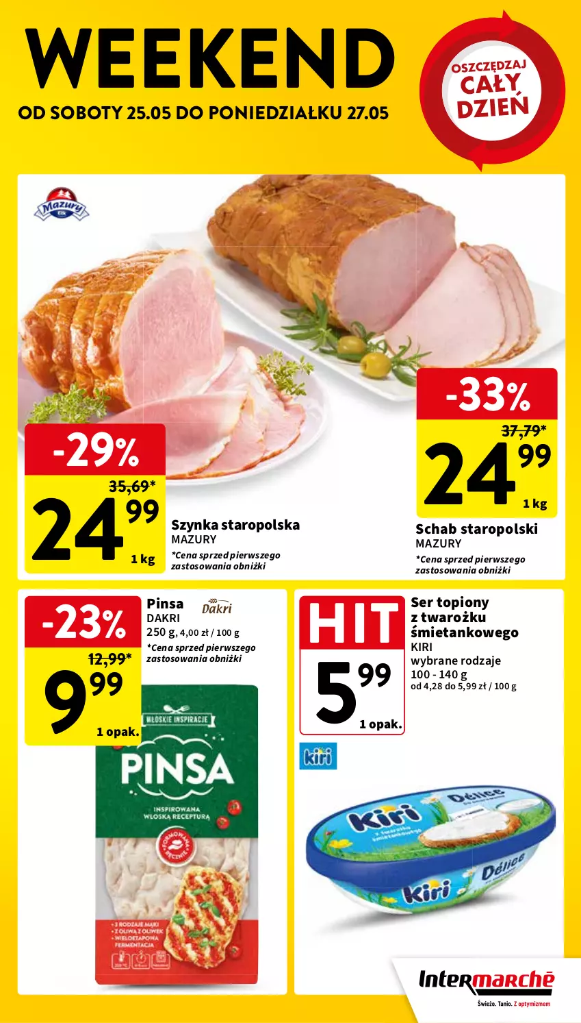 Gazetka promocyjna Intermarche - ważna 23.05 do 27.05.2024 - strona 15 - produkty: Ser, Ser topiony, Szynka, Top