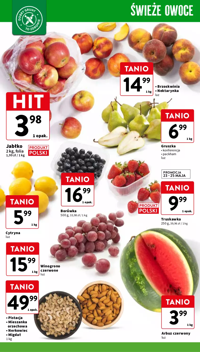 Gazetka promocyjna Intermarche - ważna 23.05 do 27.05.2024 - strona 18 - produkty: Arbuz, Borówka, Mieszanka orzechowa, Nektar, Nektarynka, Owoce, Wino