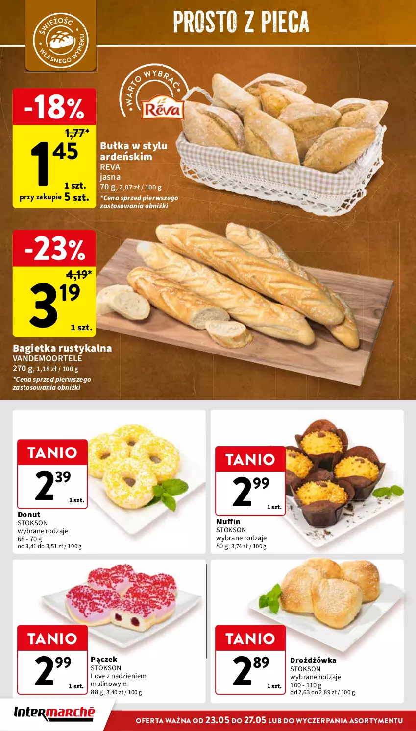 Gazetka promocyjna Intermarche - ważna 23.05 do 27.05.2024 - strona 28 - produkty: Bagietka, Bułka, Donut, Pączek, Piec, Rust