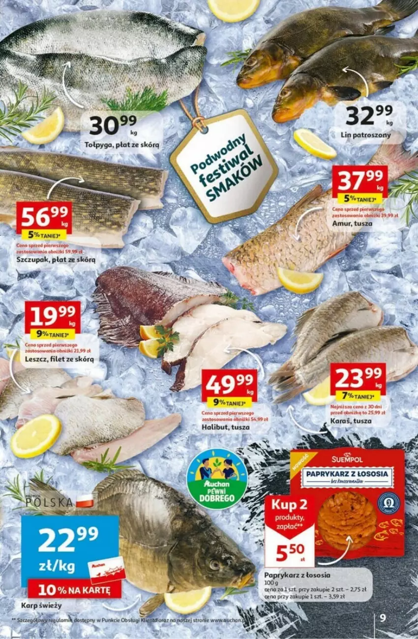 Gazetka promocyjna Auchan - ważna 30.11 do 06.12.2023 - strona 40 - produkty: Halibut, Papryka, Paprykarz, Sos, Tusz