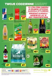 Gazetka promocyjna Carrefour - Gazetka Express - Gazetka - ważna od 11.07 do 11.07.2022 - strona 6 - produkty: Piwa, Piwo, Gin, Gra, Namysłów, Red Bull, Stek, Kosz, Coca-Cola, Paola, Desperados, Napój gazowany, Tymbark, Syrop, Redd's, Fanta, Woda mineralna, Woda, Sprite, Karmi, Napój, Fa