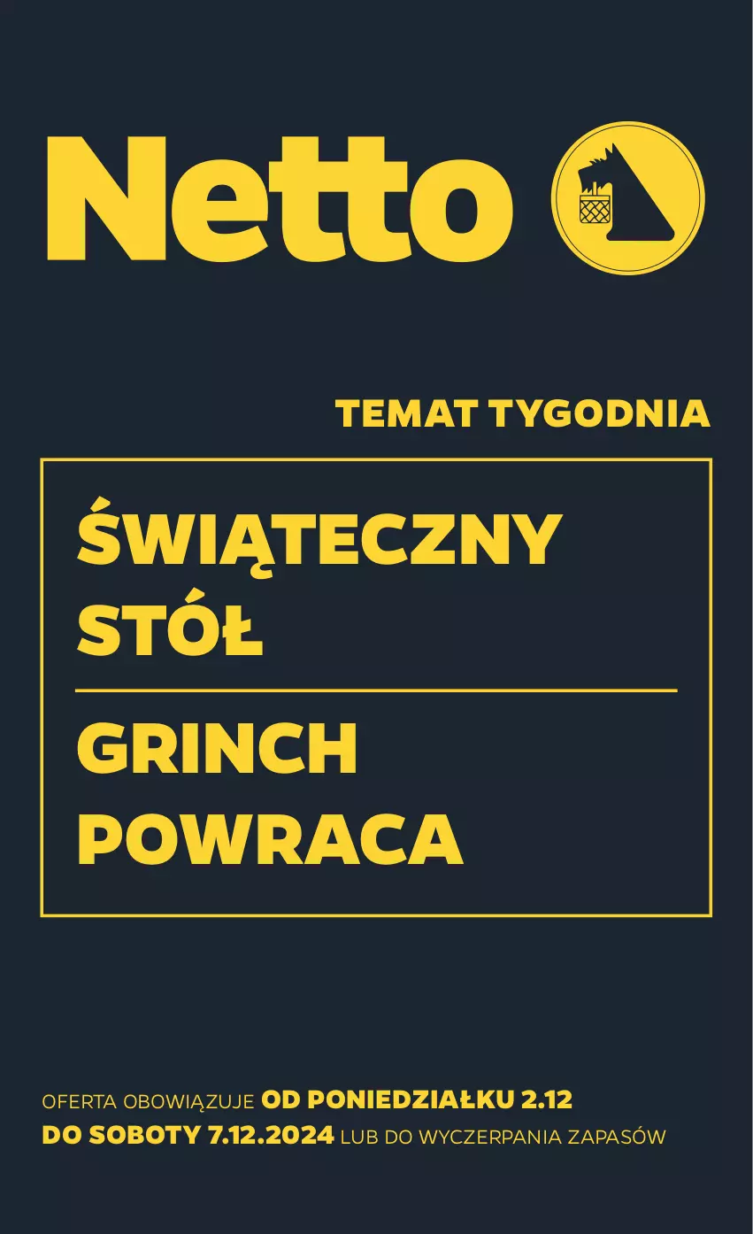 Gazetka promocyjna Netto - Od Poniedziałku Przemysłowa - ważna 02.12 do 07.12.2024 - strona 1 - produkty: Stół