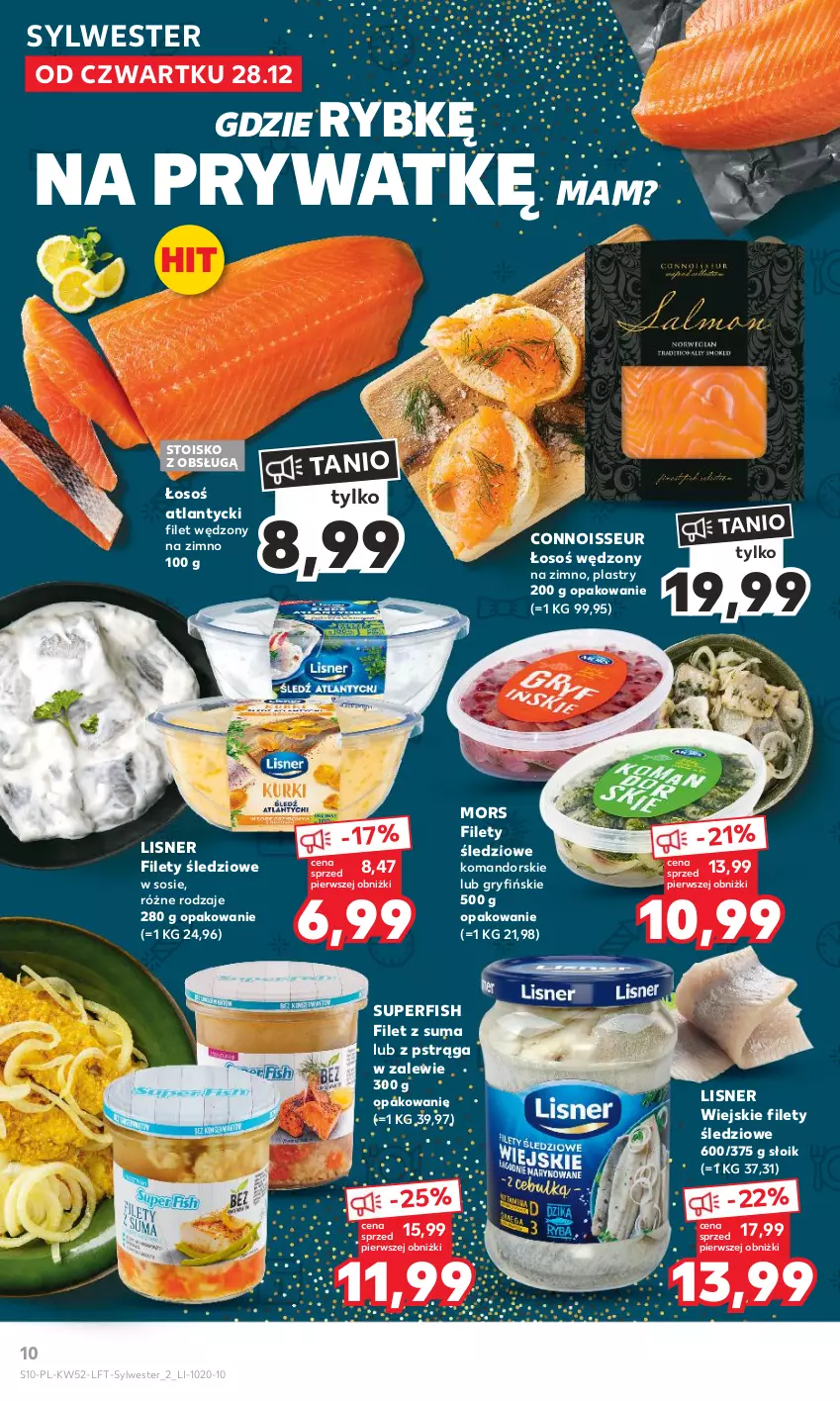 Gazetka promocyjna Kaufland - Gazetka tygodnia - ważna 28.12.2023 do 02.01.2024 - strona 10 - produkty: Filet z suma, Gry, Lisner, Pstrąg, Sos