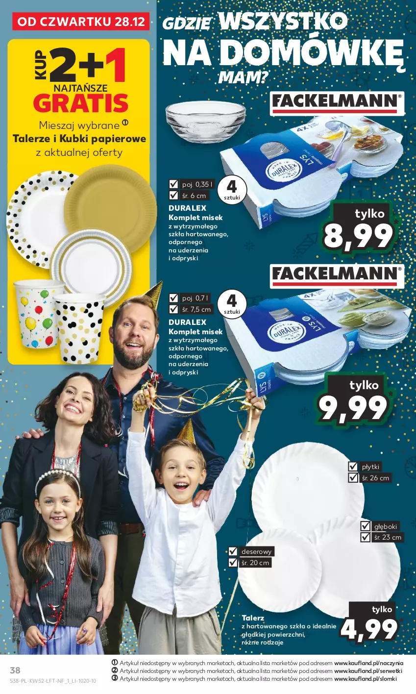 Gazetka promocyjna Kaufland - Gazetka tygodnia - ważna 28.12.2023 do 02.01.2024 - strona 38 - produkty: Deser, Dres, Gra, Papier, Por, Ser, Serwetki, Talerz