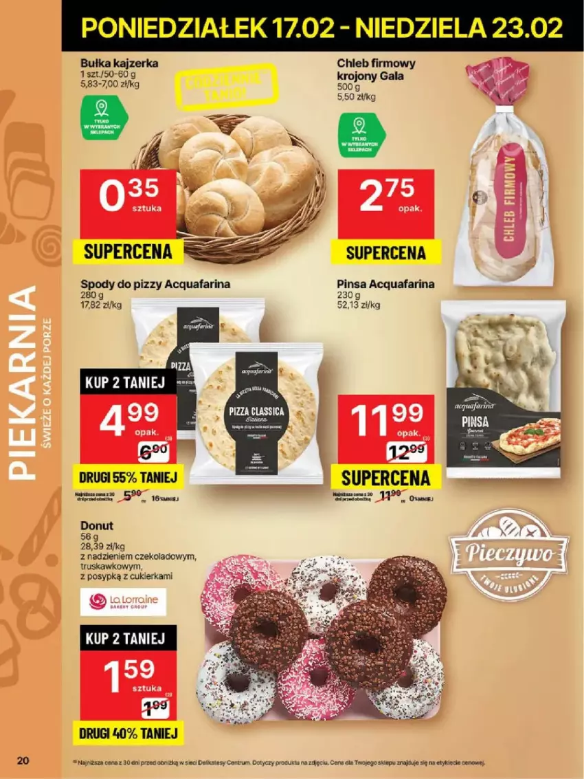 Gazetka promocyjna Delikatesy Centrum - ważna 17.02 do 23.02.2025 - strona 13 - produkty: Bułka, Chleb, Cukier, Fa, Gala, Kajzerka, Rum