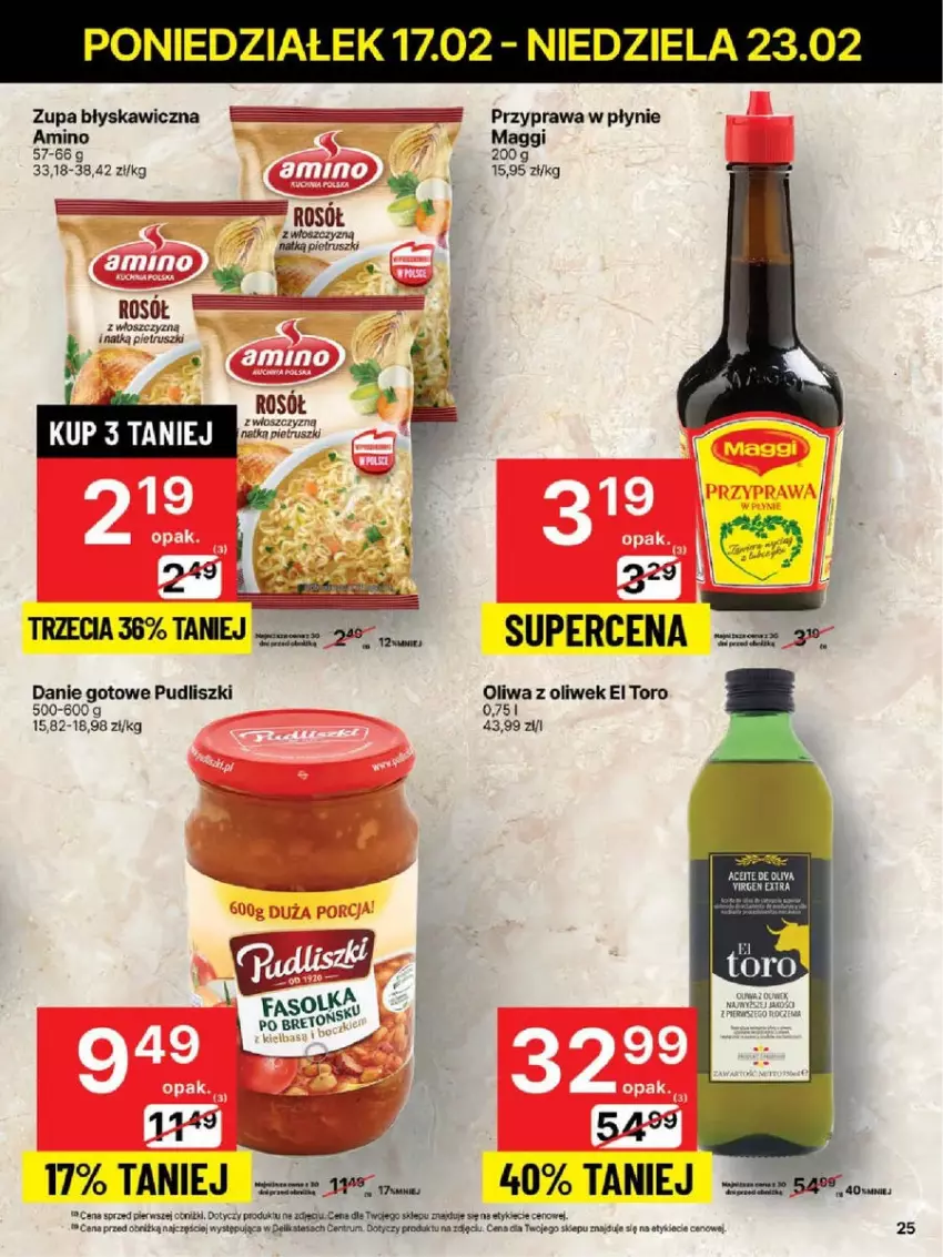 Gazetka promocyjna Delikatesy Centrum - ważna 17.02 do 23.02.2025 - strona 18 - produkty: Brit, Danie gotowe, Maggi, Natka pietruszki, Oliwa, Oliwa z oliwek, Pudliszki, Rosół, Rum, Zupa