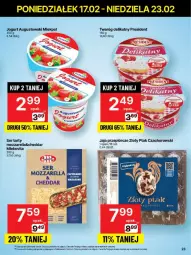 Gazetka promocyjna Delikatesy Centrum - Gazetka - ważna od 23.02 do 23.02.2025 - strona 16 - produkty: Mozzarella, Cheddar, Ser, Rum, Jaja