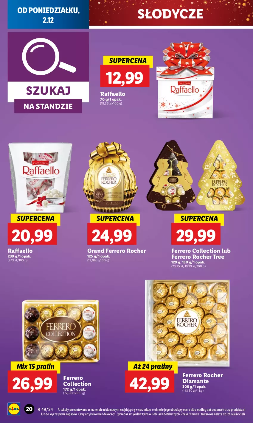 Gazetka promocyjna Lidl - GAZETKA - ważna 02.12 do 04.12.2024 - strona 22 - produkty: Diamant, Fa, Ferrero, Ferrero Rocher, Gra, Praliny, Raffaello