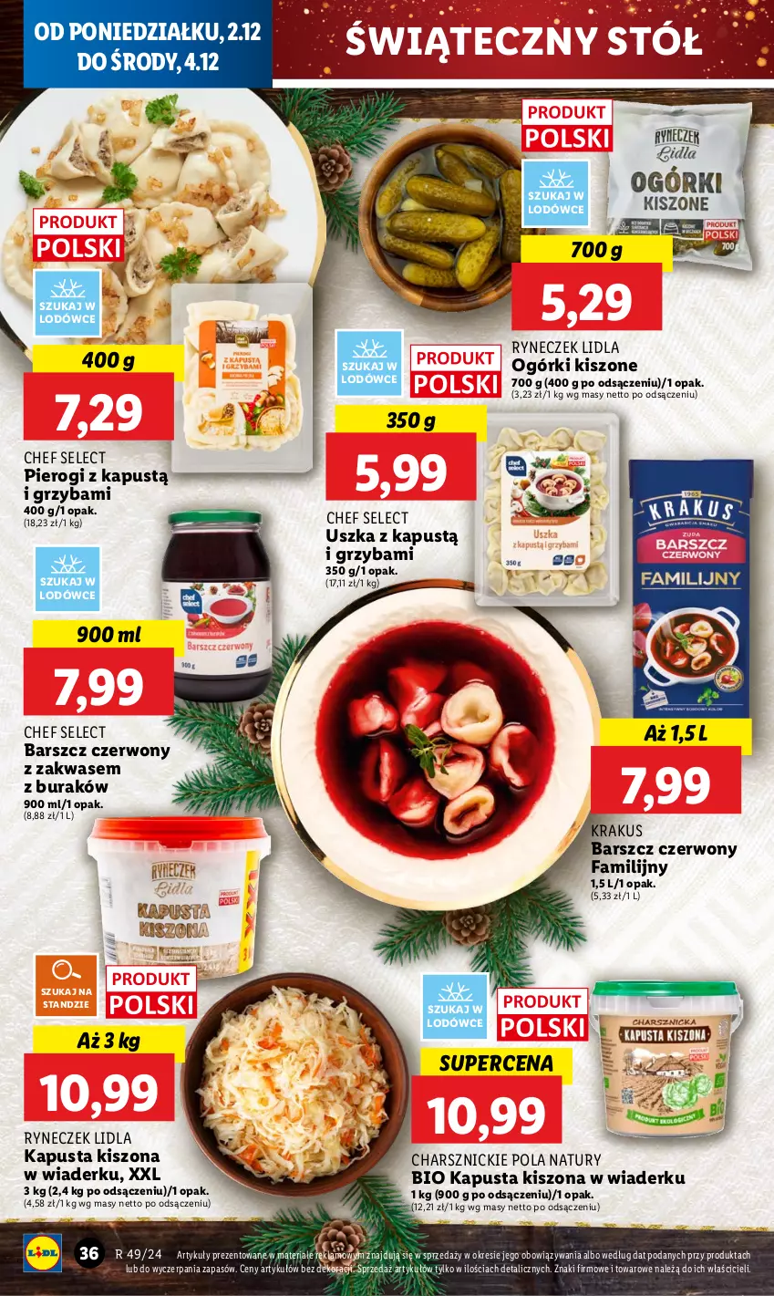 Gazetka promocyjna Lidl - GAZETKA - ważna 02.12 do 04.12.2024 - strona 38 - produkty: Fa, Kapustą, Krakus, Pierogi, Stół