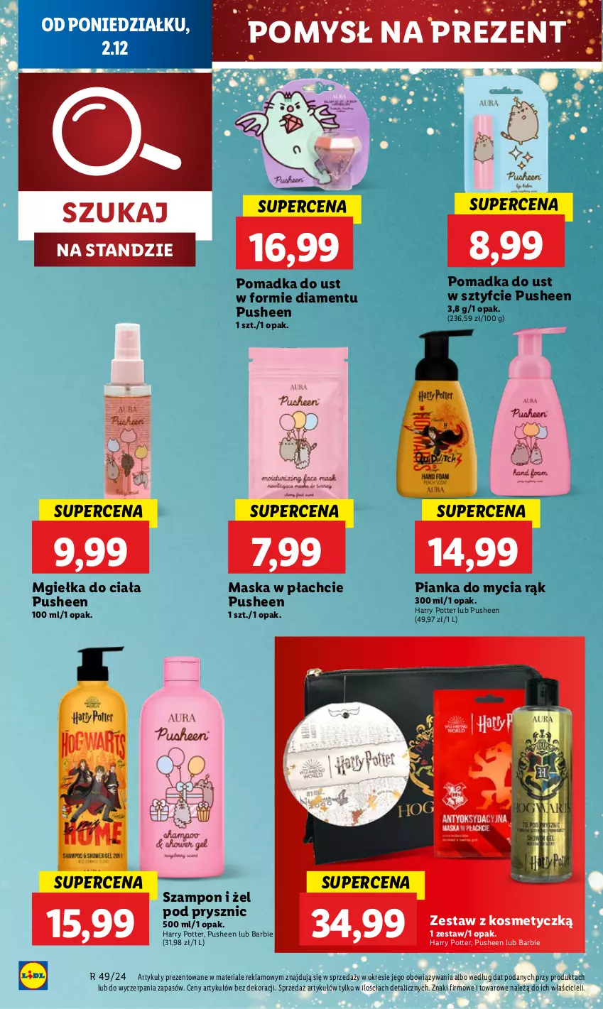 Gazetka promocyjna Lidl - GAZETKA - ważna 02.12 do 04.12.2024 - strona 66 - produkty: Barbie, Harry Potter, Maska, Maska w płachcie, Szampon