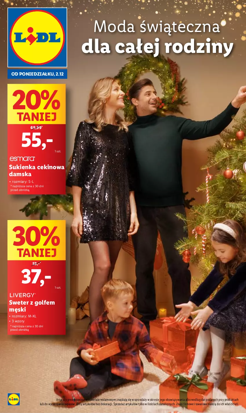 Gazetka promocyjna Lidl - GAZETKA - ważna 02.12 do 04.12.2024 - strona 69 - produkty: Moda, Sukienka, Sweter