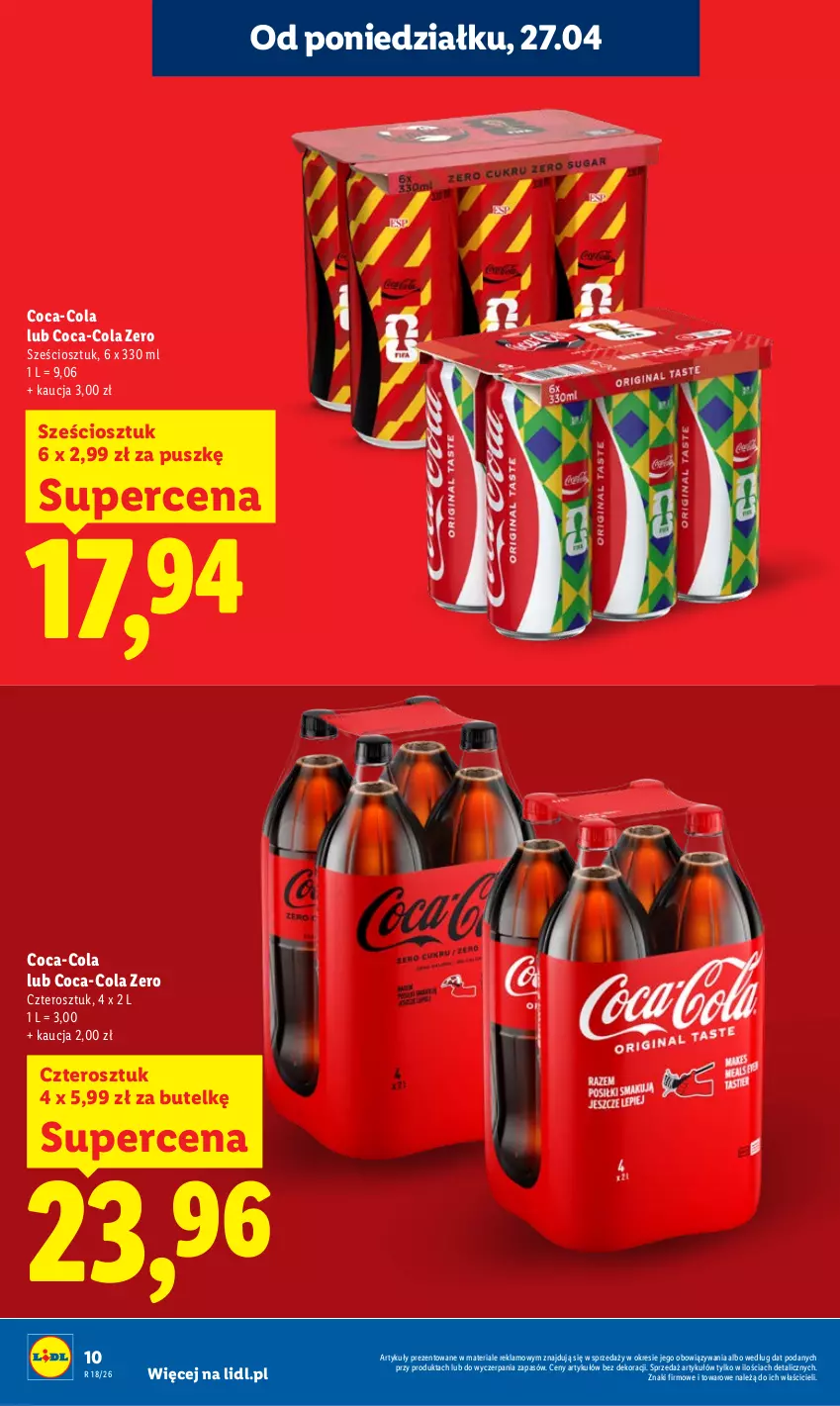 Gazetka promocyjna Lidl - Gazetka ważna od 27.04 do 28.04 - ważna 27.04 do 28.04.2026 - strona 10 - produkty: Coca-Cola