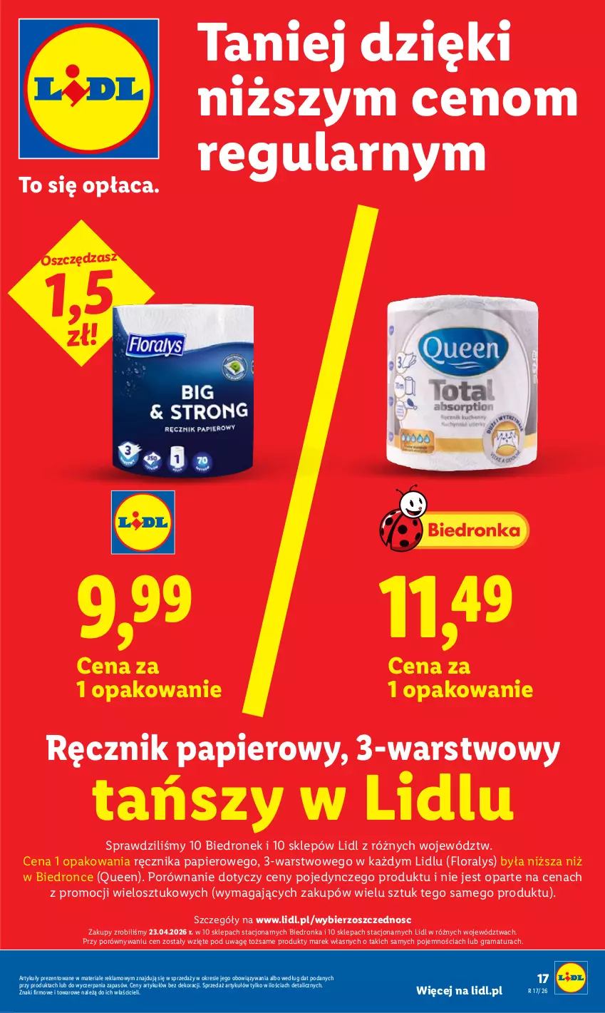 Gazetka promocyjna Lidl - Gazetka ważna od 27.04 do 28.04 - ważna 27.04 do 28.04.2026 - strona 17 - produkty: Flora, Gra, Papier, Por, Rama, Ręcznik
