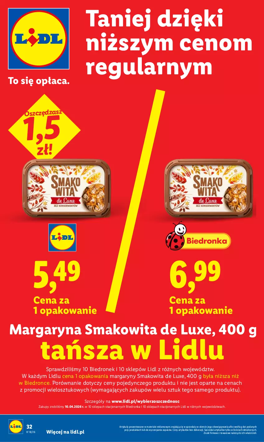 Gazetka promocyjna Lidl - Gazetka ważna od 27.04 do 28.04 - ważna 27.04 do 28.04.2026 - strona 32 - produkty: Margaryna, Por, Smakowita