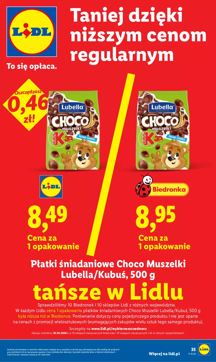 Gazetka promocyjna Lidl - Gazetka ważna od 27.04 do 28.04 - ważna 27.04 do 28.04.2026 - strona 35 - produkty: Bell, Bella, Danio, Kubuś, Lubella, Mus, Por