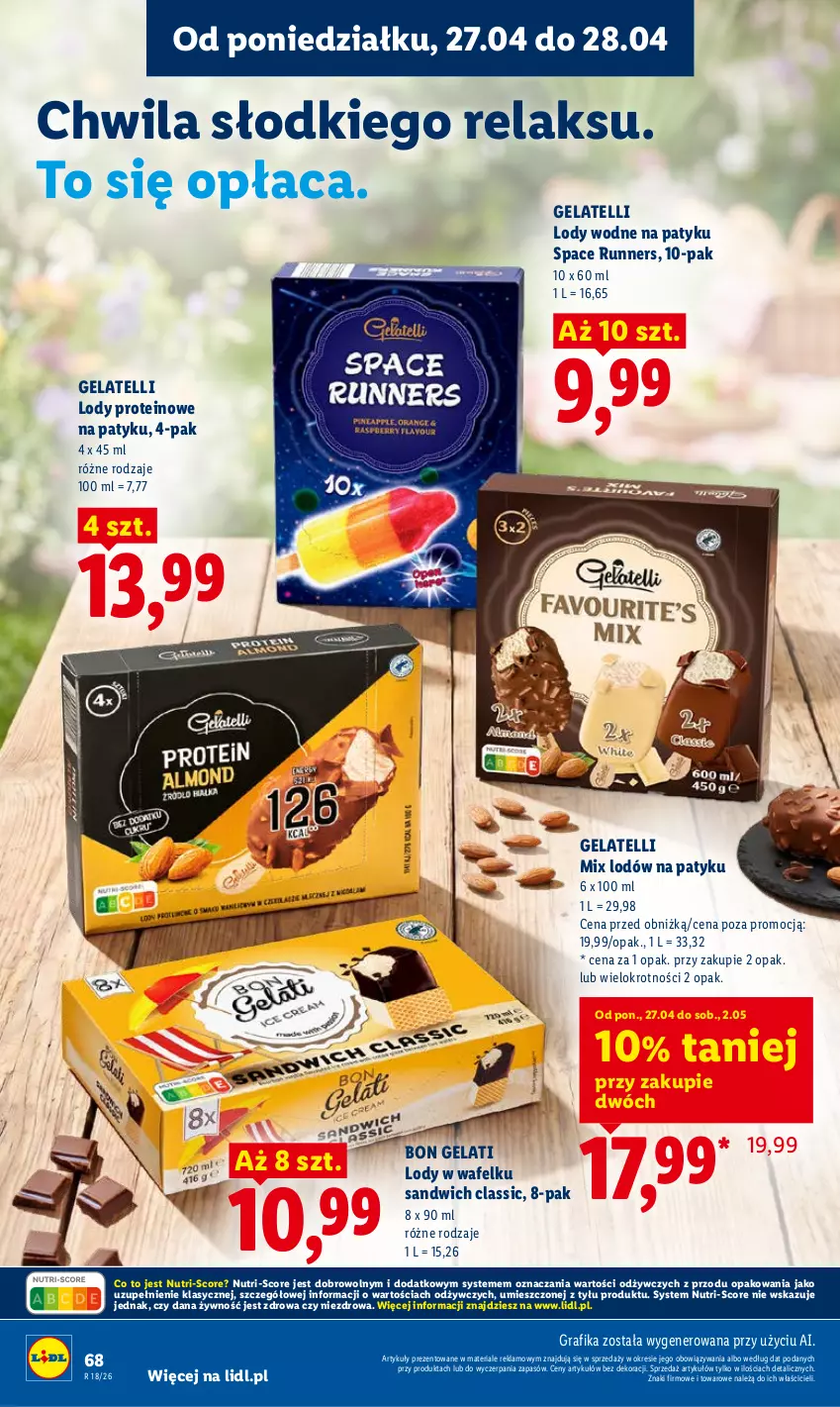 Gazetka promocyjna Lidl - Gazetka ważna od 27.04 do 28.04 - ważna 27.04 do 28.04.2026 - strona 68 - produkty: Gra, Grafika, Lody