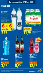 Gazetka promocyjna Lidl - Gazetka ważna od 27.04 do 28.04 - Gazetka - ważna od 28.04 do 28.04.2026 - strona 75 - produkty: Nałęczowianka, Mus, Gra, Napoje, Napój izotoniczny, Muszynianka, Syrop, Woda mineralna, Woda, Napój, Herbapol, Magnez