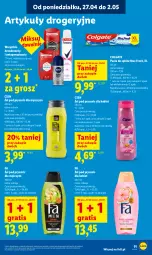 Gazetka promocyjna Lidl - Gazetka ważna od 27.04 do 28.04 - Gazetka - ważna od 28.04 do 28.04.2026 - strona 91 - produkty: Gra, Dezodorant, Pasta do zębów, Colgate, Antyperspirant, LG, Fa