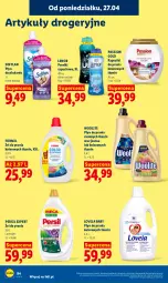 Gazetka promocyjna Lidl - Gazetka ważna od 27.04 do 28.04 - Gazetka - ważna od 28.04 do 28.04.2026 - strona 94 - produkty: Płyn do prania, Lovela, Persil, Perełki zapachowe, Woolite, Płyn do płukania, Kapsułki do prania, Lenor