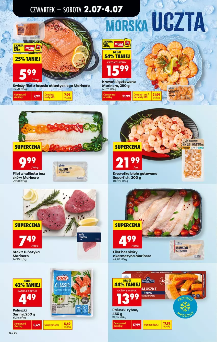 Gazetka promocyjna Biedronka - Od Czwartku - ważna 02.07 do 08.07.2026 - strona 26 - produkty: Halibut, Paluszki rybne, Sos, Stek, Surimi, Tuńczyk