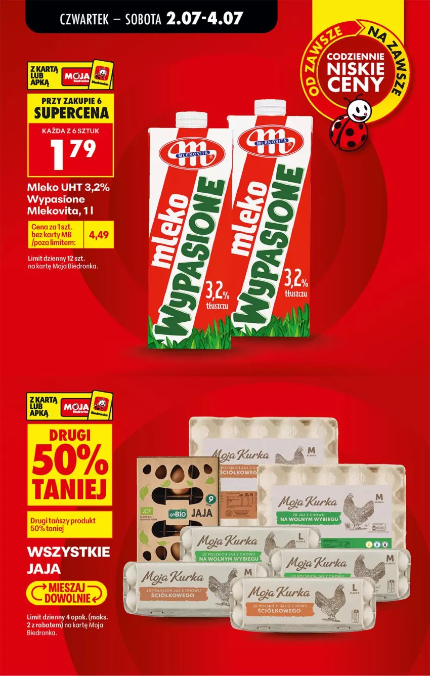 Gazetka promocyjna Biedronka - Od Czwartku - ważna 02.07 do 08.07.2026 - strona 3 - produkty: Mleko, Mlekovita