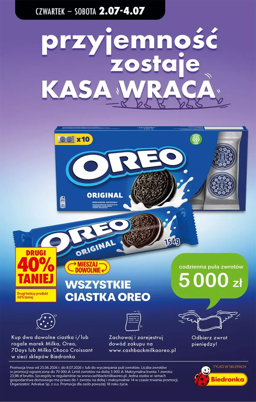 Gazetka promocyjna Biedronka - Od Czwartku - ważna 02.07 do 08.07.2026 - strona 54 - produkty: 7 Days, Ciastka, Croissant, Fa, Gra, Milka, Oreo, Rama, Rogal