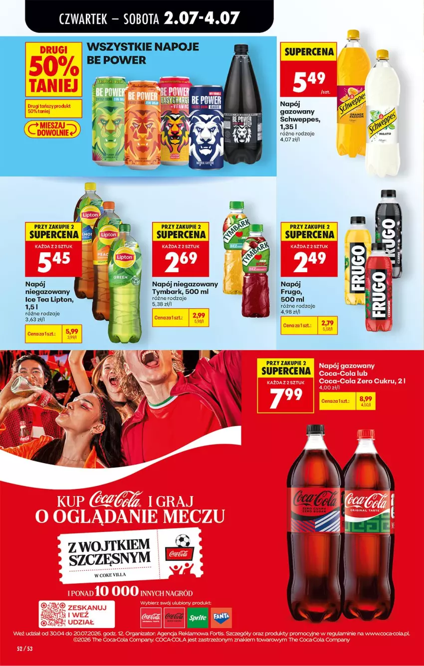 Gazetka promocyjna Biedronka - Od Czwartku - ważna 02.07 do 08.07.2026 - strona 60 - produkty: Lipton, Napój, Napój niegazowany, Schweppes, Tymbark