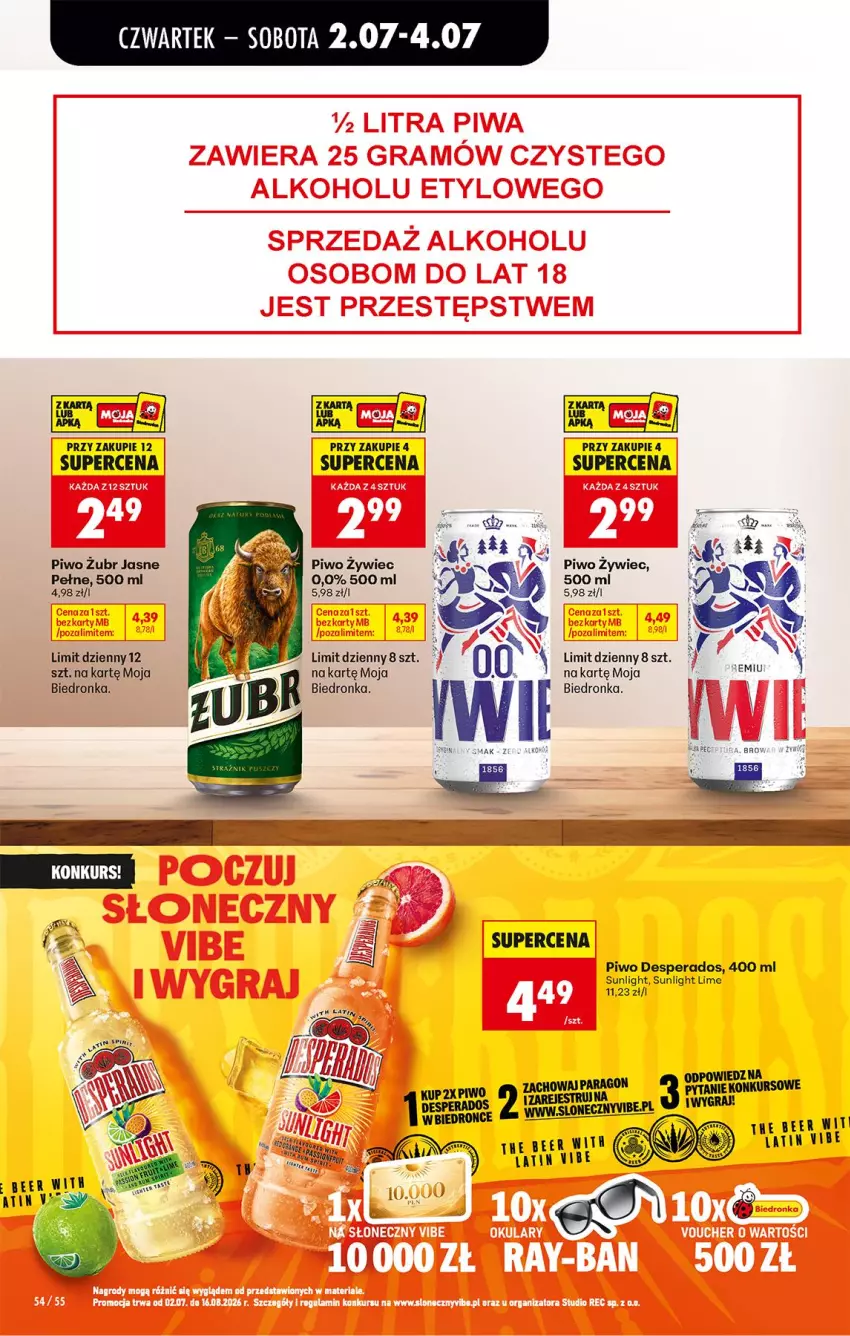 Gazetka promocyjna Biedronka - Od Czwartku - ważna 02.07 do 08.07.2026 - strona 62 - produkty: Desperados, Gra, Piwo