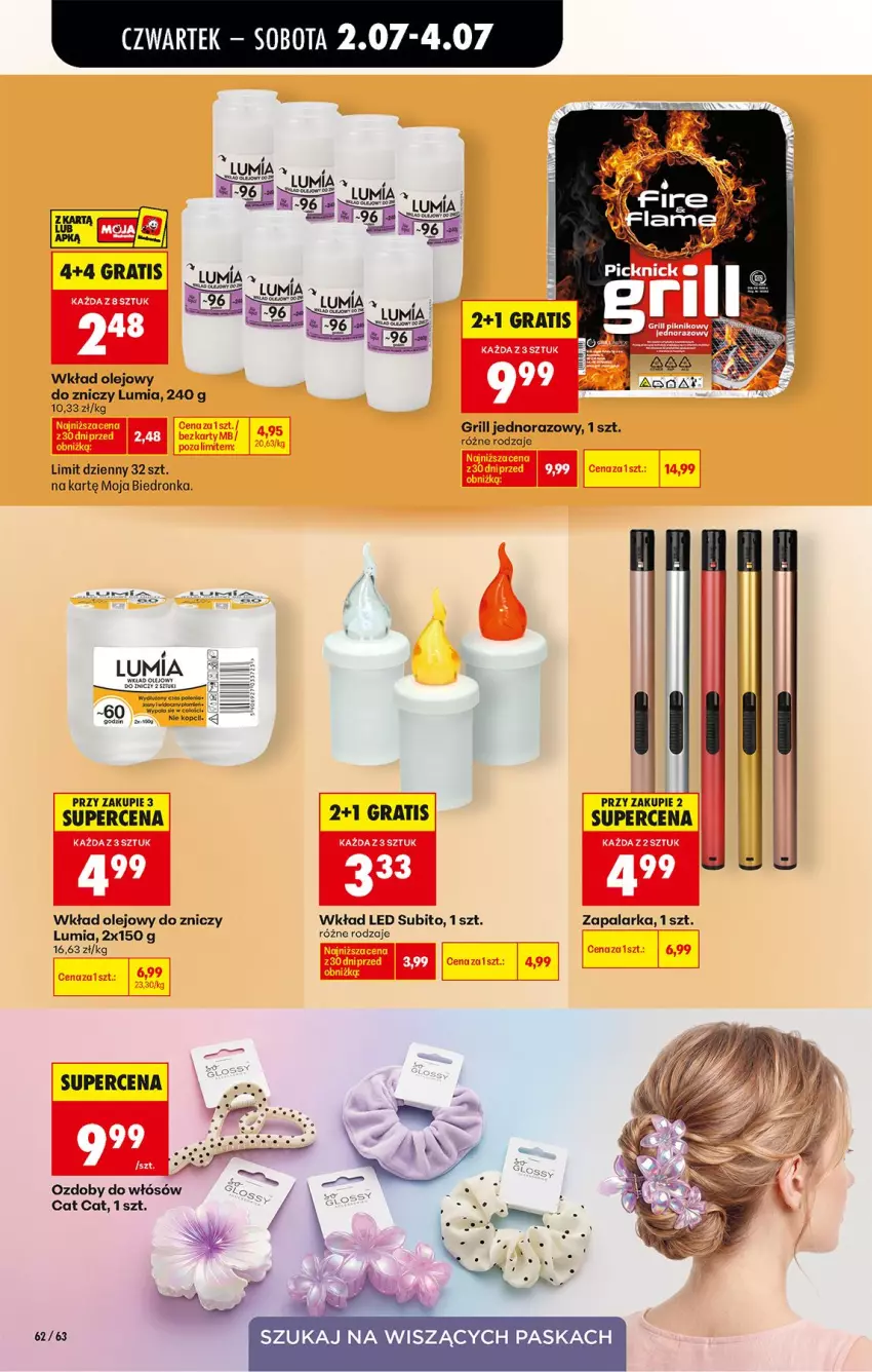 Gazetka promocyjna Biedronka - Od Czwartku - ważna 02.07 do 08.07.2026 - strona 74 - produkty: Gra, Grill, Olej, Wasa, Wkład olejowy, Zapalarka, Znicz