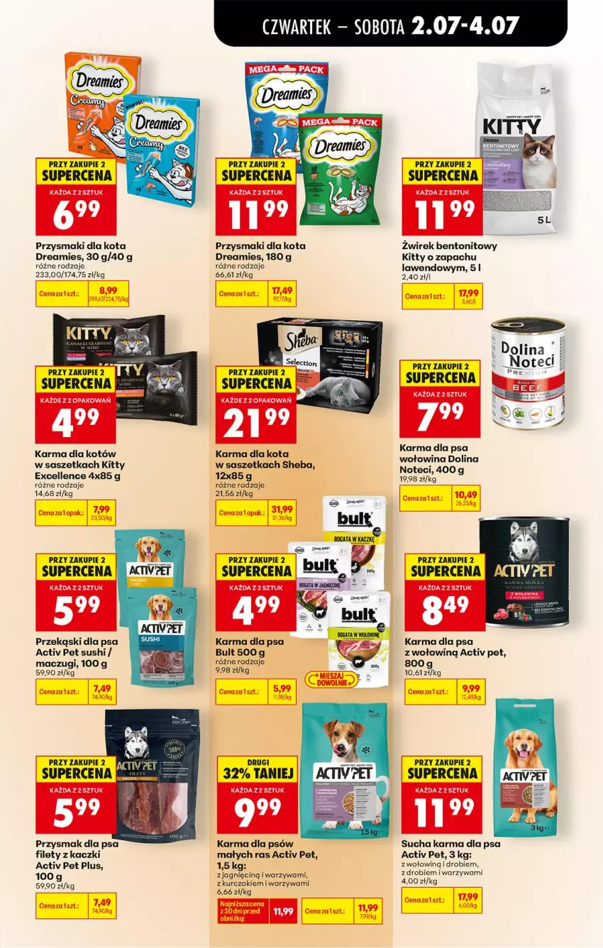 Gazetka promocyjna Biedronka - Od Czwartku - ważna 02.07 do 08.07.2026 - strona 75 - produkty: Fa, Goal, Kurczak, Przekąski dla psa, Przysmak dla psa, Przysmaki, Sheba, Sucha karma, Sushi, Warzywa