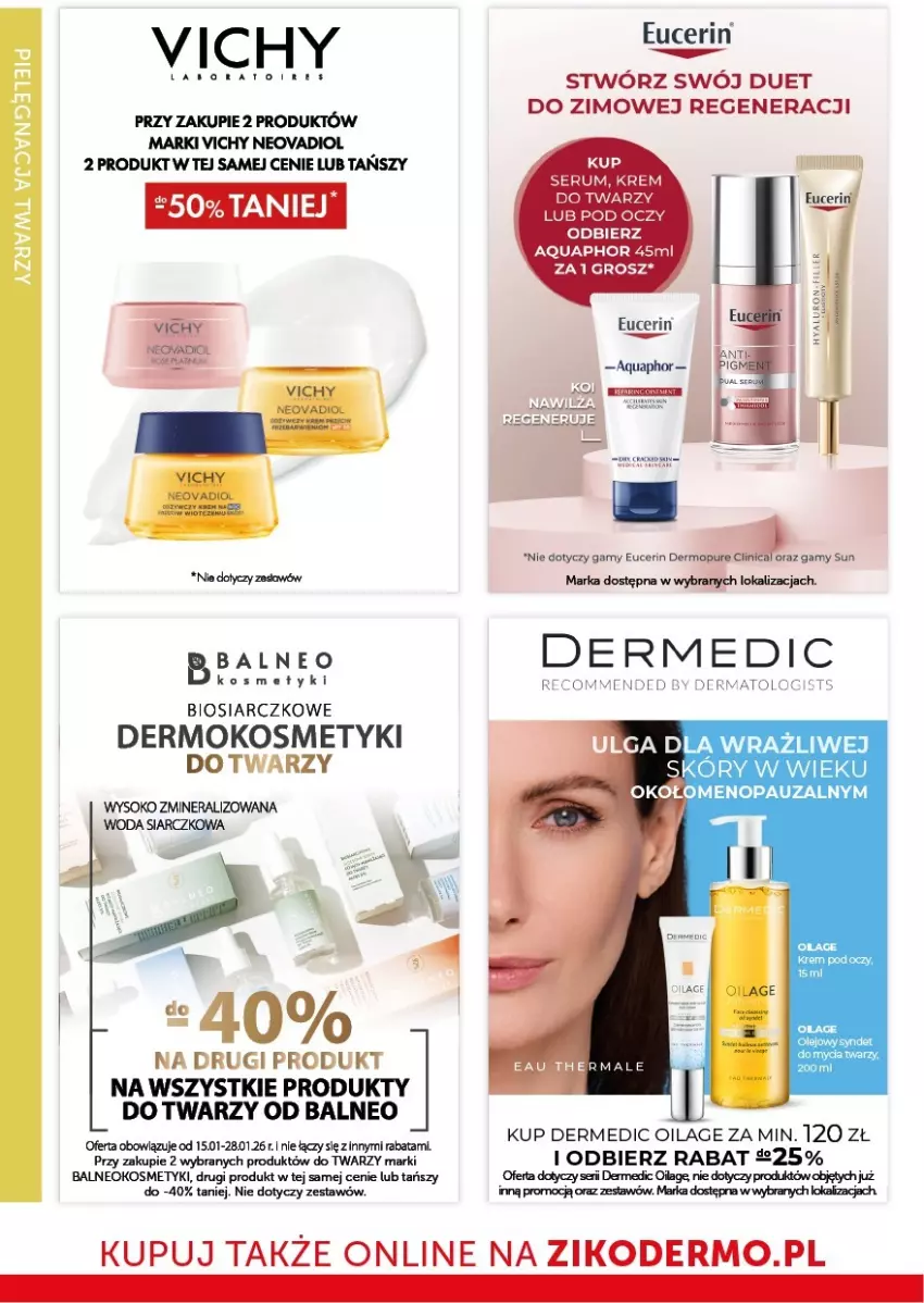 Gazetka promocyjna Ziko - Gazetka Ziko Dermo - ważna 15.01 do 28.01.2026 - strona 12 - produkty: Aquaphor, Dermedic, Fa, Krem pod oczy, LG, Mop, Pur, Rum, Ser, Serum, Sok, Vichy, Woda