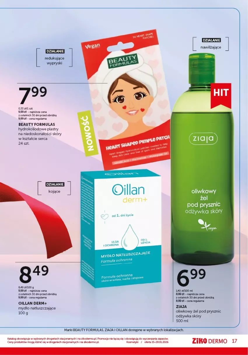 Gazetka promocyjna Ziko - Gazetka Ziko Dermo - ważna 15.01 do 28.01.2026 - strona 17 - produkty: LG, Mydło, Oillan, Ser, Ziaja