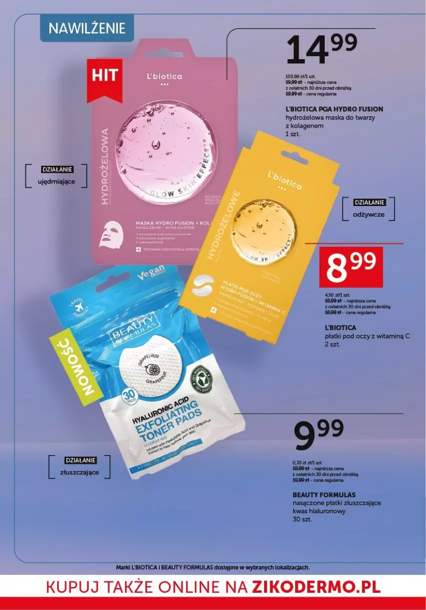 Gazetka promocyjna Ziko - Gazetka Ziko Dermo - ważna 15.01 do 28.01.2026 - strona 8 - produkty: Fusion, Kolagen, L'Biotica, Maska, Maska do twarzy