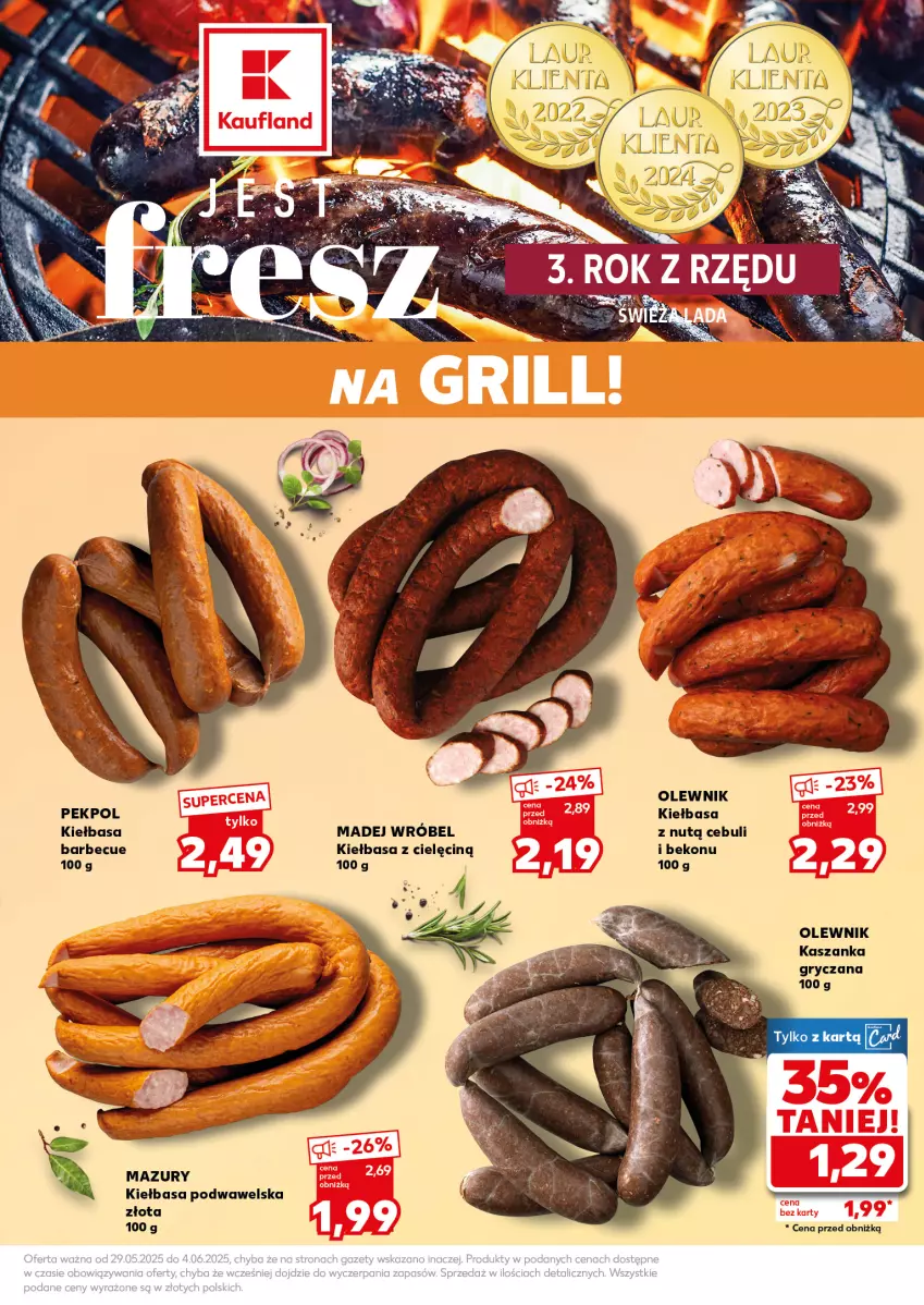 Gazetka promocyjna Kaufland - Mocny Start - ważna 02.06 do 04.06.2025 - strona 13 - produkty: Beko, Gry, Kasza, Kaszanka, Kiełbasa, Kiełbasa podwawelska, Madej Wróbel, Olewnik, Pekpol, Wawel