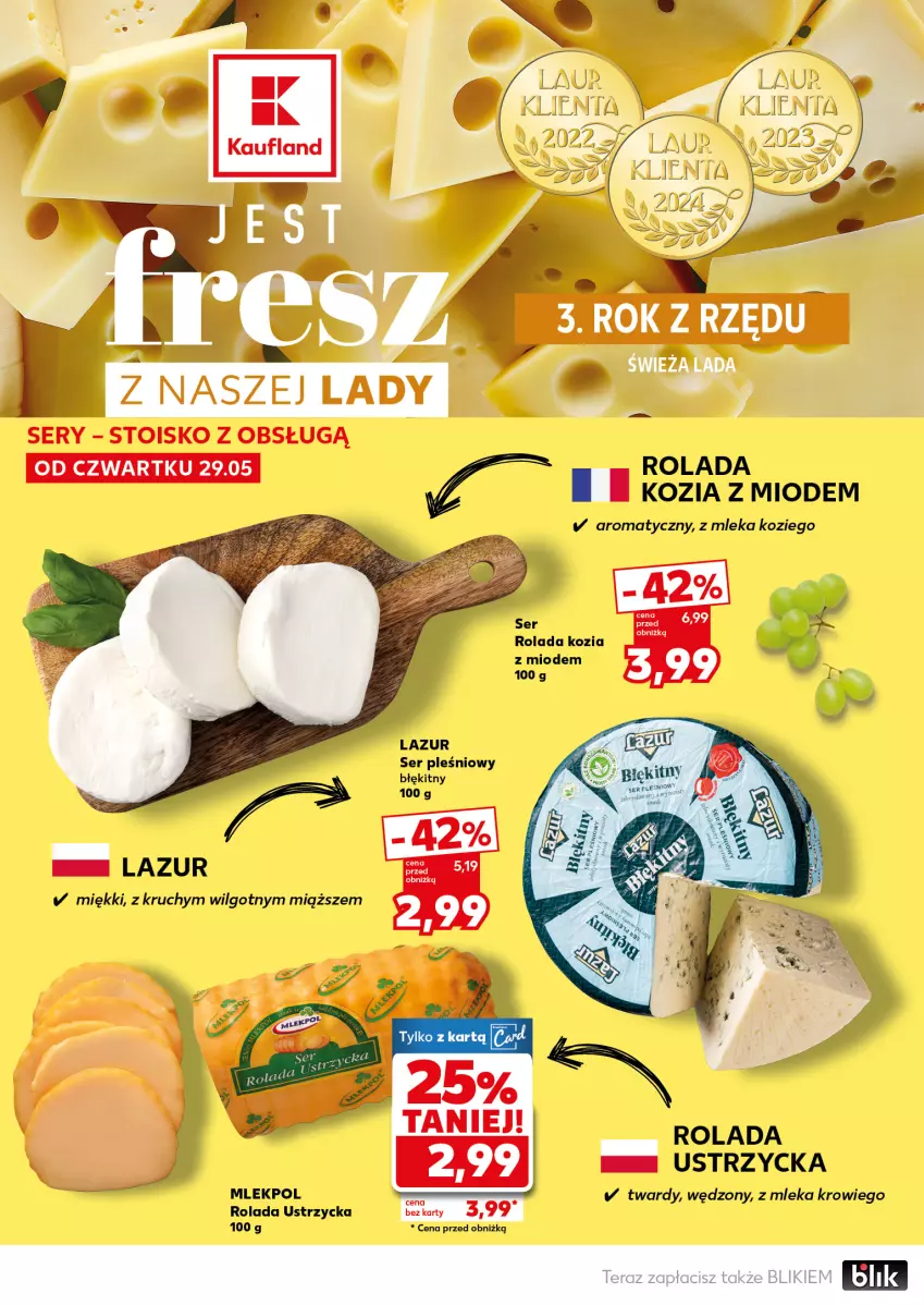 Gazetka promocyjna Kaufland - Mocny Start - ważna 02.06 do 04.06.2025 - strona 14 - produkty: Laur, Lazur, LG, Rolada, Rolada Ustrzycka, Ser, Ser pleśniowy, Tera