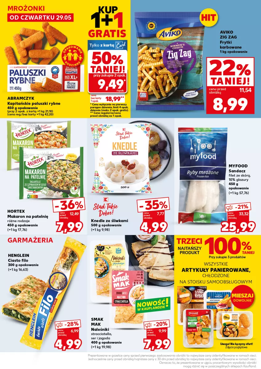 Gazetka promocyjna Kaufland - Mocny Start - ważna 02.06 do 04.06.2025 - strona 18 - produkty: Gra, Hortex, Knedle, Lazur, Makaron, Naleśniki, Paluszki rybne, Sandacz, Ser, Tagliatelle, Waga