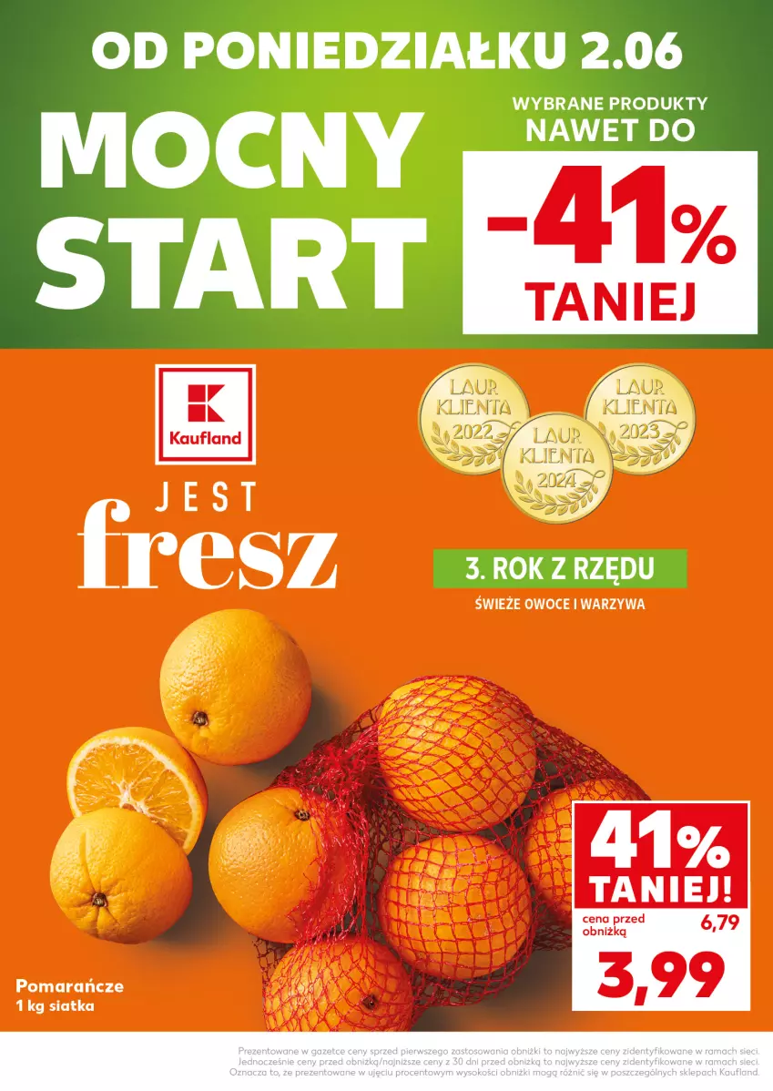 Gazetka promocyjna Kaufland - Mocny Start - ważna 02.06 do 04.06.2025 - strona 2 - produkty: Owoce, Pomarańcze, Siatka, Warzywa