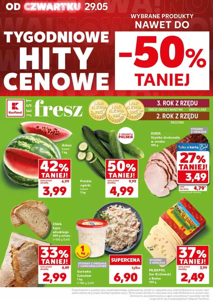 Gazetka promocyjna Kaufland - Mocny Start - ważna 02.06 do 04.06.2025 - strona 4 - produkty: Chleb, Duda, Królewski, Owoce, Ser, Surówka, Surówka coleslaw, Szynka, Warzywa