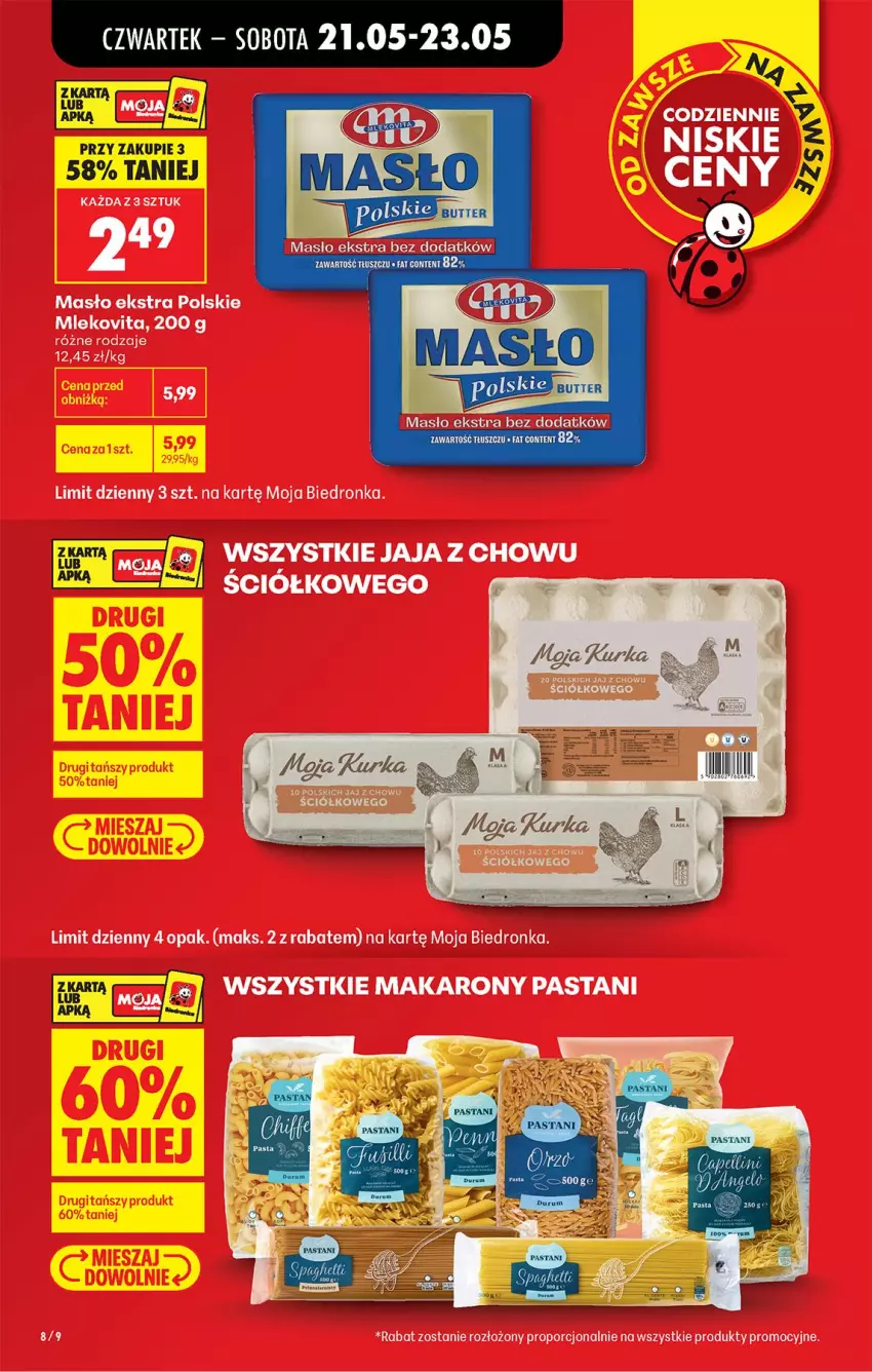 Gazetka promocyjna Biedronka - Od Czwartku - ważna 21.05 do 27.05.2026 - strona 10 - produkty: Jaja, Masło, Mleko, Mlekovita, Por