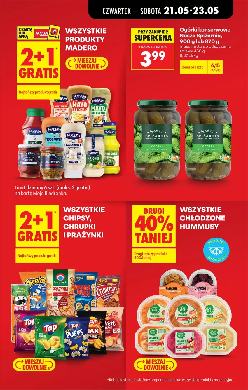 Gazetka promocyjna Biedronka - Od Czwartku - ważna 21.05 do 27.05.2026 - strona 11 - produkty: Gra, Hummus, Mus, Ogórki konserwowe, Por, Prazynki, Ser