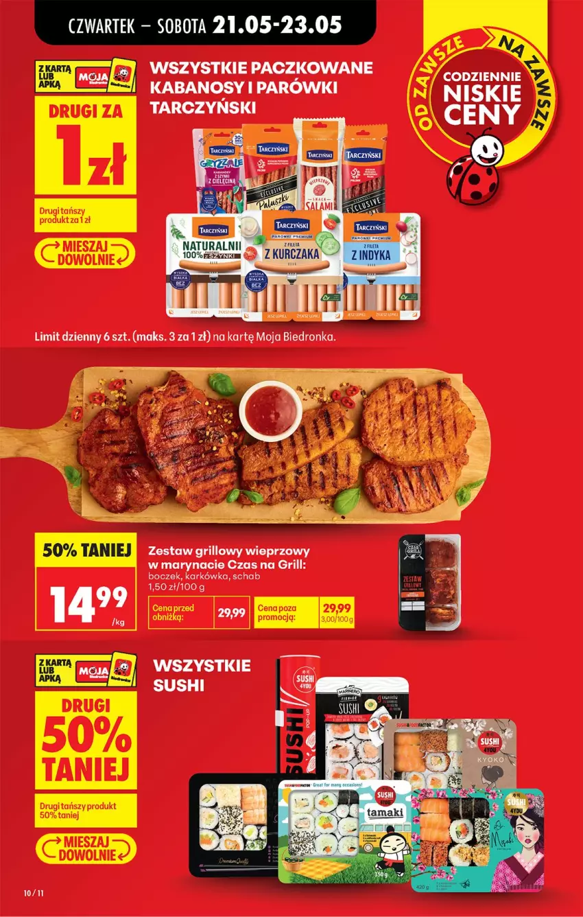 Gazetka promocyjna Biedronka - Od Czwartku - ważna 21.05 do 27.05.2026 - strona 12 - produkty: Boczek, Fa, Grill, Kabanos, Parówki, Tarczyński