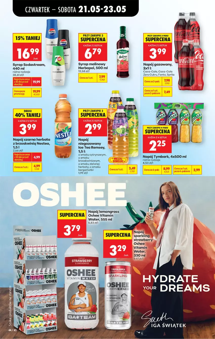Gazetka promocyjna Biedronka - Od Czwartku - ważna 21.05 do 27.05.2026 - strona 54 - produkty: Coca-Cola, Fa, Fanta, Gra, Herbapol, Herbata, Napój, Napój gazowany, Nestea, Oshee, Sprite, Syrop, Tymbark