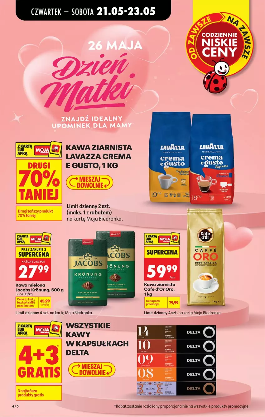 Gazetka promocyjna Biedronka - Od Czwartku - ważna 21.05 do 27.05.2026 - strona 6 - produkty: Jacobs, Kawa, Kawa mielona, Kawa ziarnista, Lavazza, Por
