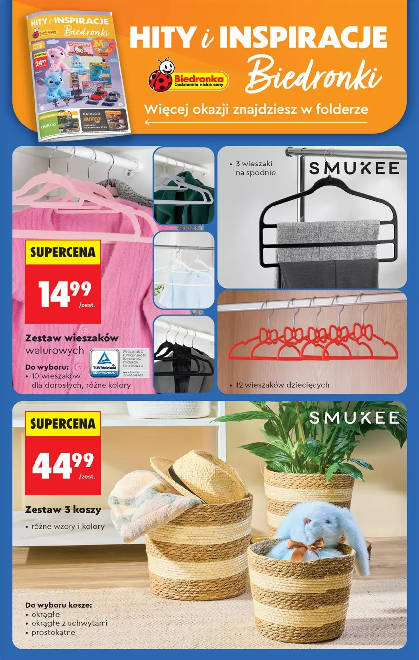 Gazetka promocyjna Biedronka - Od Czwartku - ważna 21.05 do 27.05.2026 - strona 66 - produkty: Dzieci, Fa, Kosz, Spodnie, Wieszak
