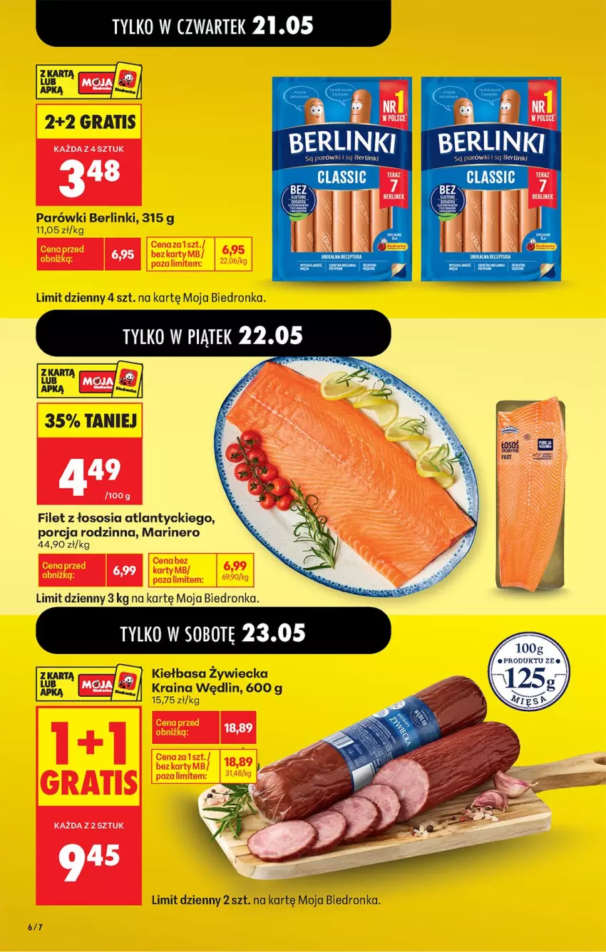 Gazetka promocyjna Biedronka - Od Czwartku - ważna 21.05 do 27.05.2026 - strona 8 - produkty: Berlinki, Gra, Kiełbasa, Parówki, Por, Sos