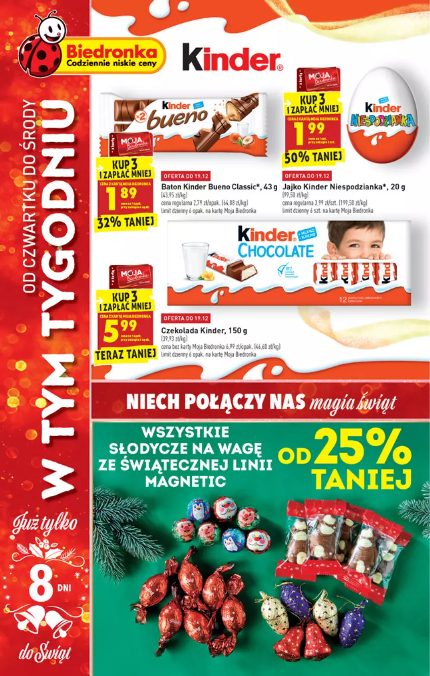 Gazetka promocyjna Biedronka - Wigilia - ważna 16.12 do 22.12.2021 - strona 23 - produkty: Baton, Kinder, Kinder Bueno, Tera