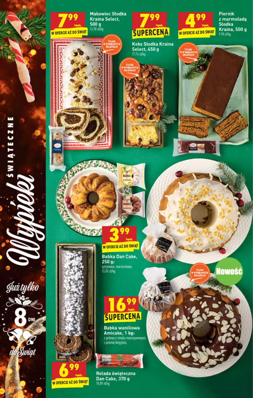 Gazetka promocyjna Biedronka - Wigilia - ważna 16.12 do 22.12.2021 - strona 32 - produkty: Amica, Babka, Dan Cake, Makowiec, Mola, Rolada