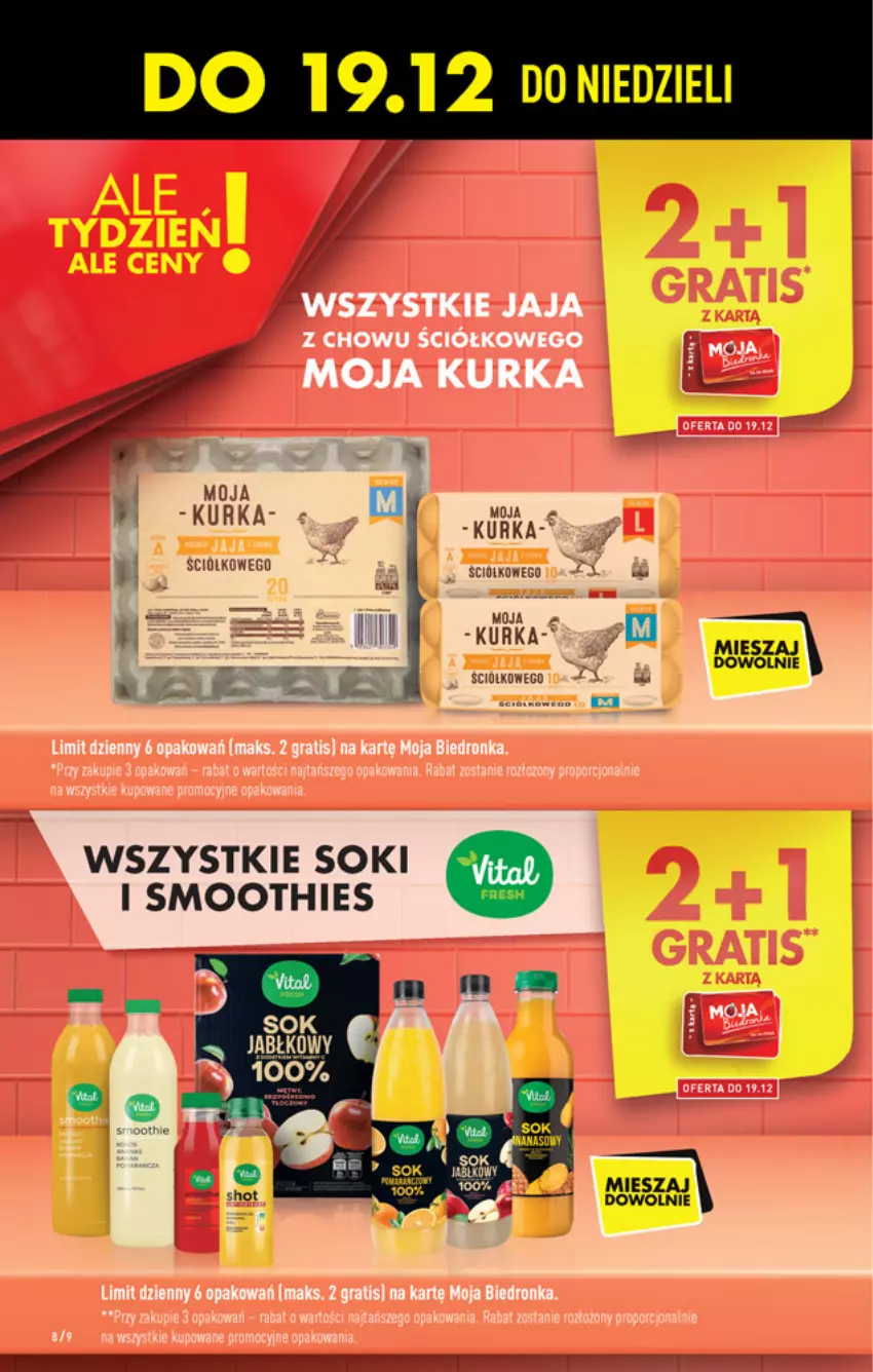 Gazetka promocyjna Biedronka - Wigilia - ważna 16.12 do 22.12.2021 - strona 8 - produkty: Smoothie, Sok