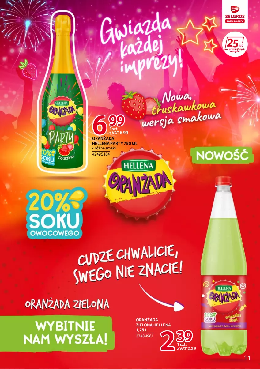 Gazetka promocyjna Selgros - Katalog Markowe Produkty - ważna 02.06 do 14.06.2022 - strona 11 - produkty: Hellena, Oranżada