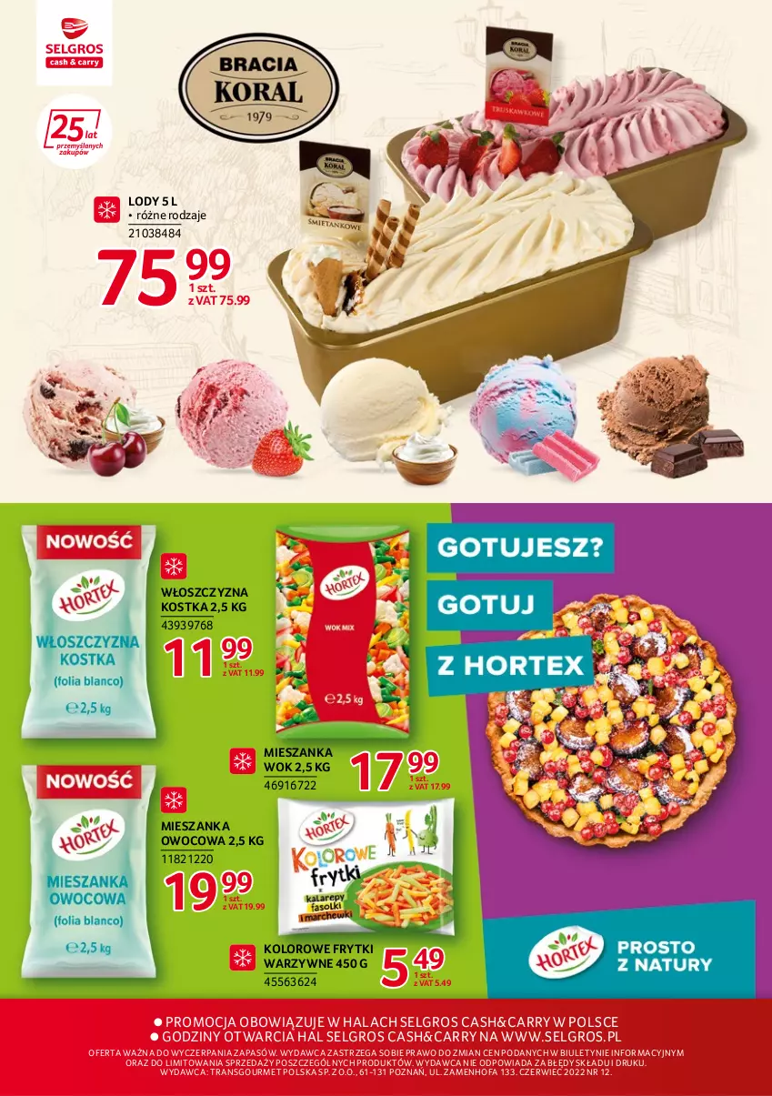 Gazetka promocyjna Selgros - Katalog Markowe Produkty - ważna 02.06 do 14.06.2022 - strona 16 - produkty: Fa, Frytki, LG, Lody, Mieszanka wok, Tran